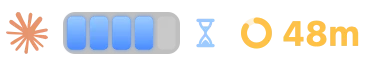 Only Claude's meter and countdown